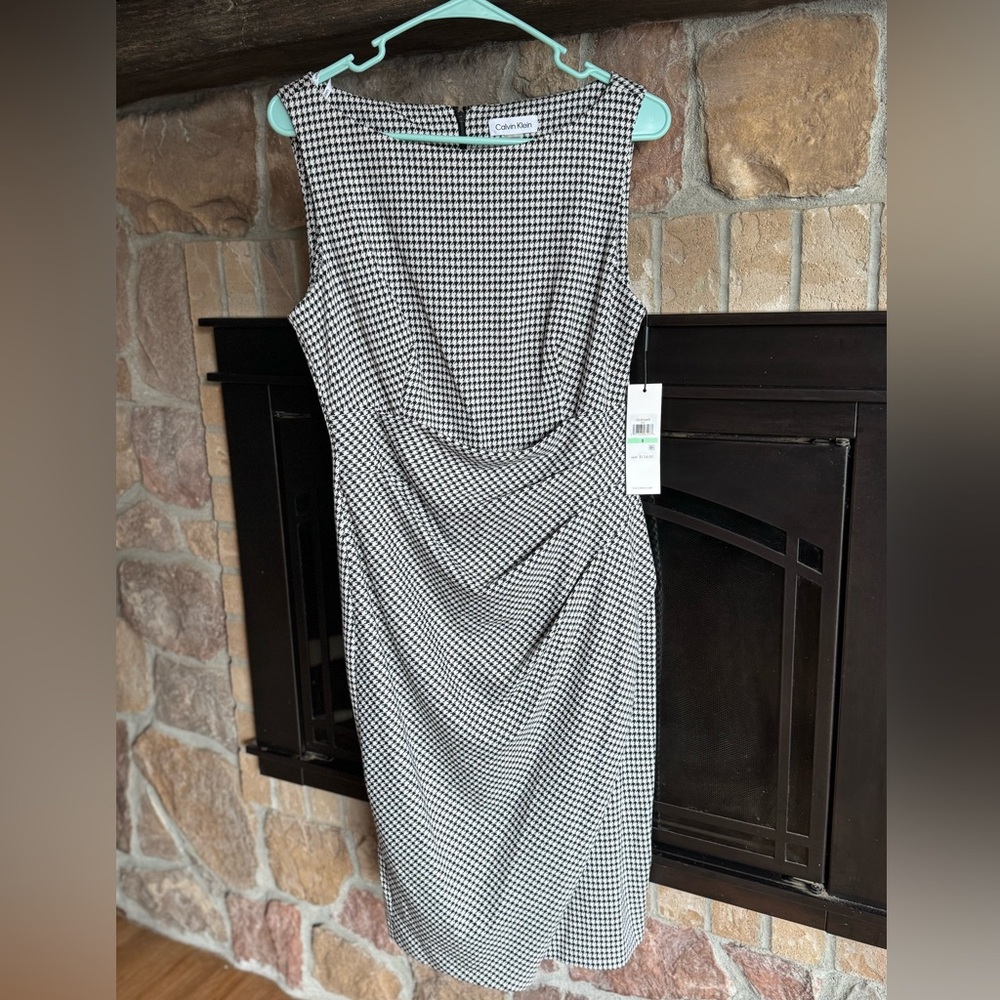 NWT: Calvin Klein Black and White Houndstooth Garment